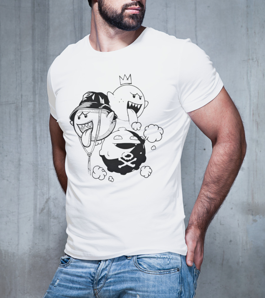 Kain Carter Bomb Squad Ghostly Trio With Crown And Bucket Hat T-Shirt