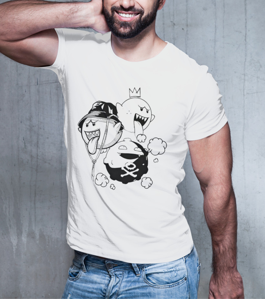 Kain Carter Bomb Squad Ghostly Trio With Crown And Bucket Hat T-Shirt