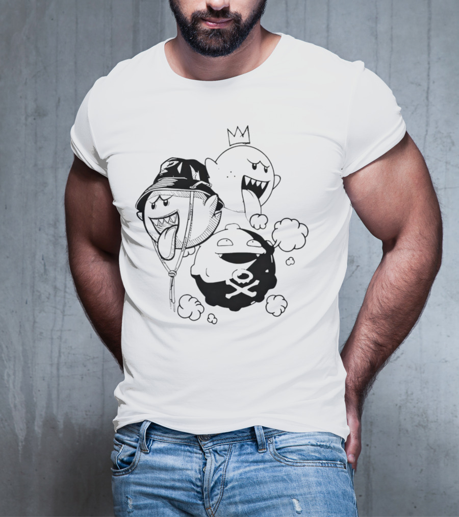 Kain Carter Bomb Squad Ghostly Trio With Crown And Bucket Hat T-Shirt