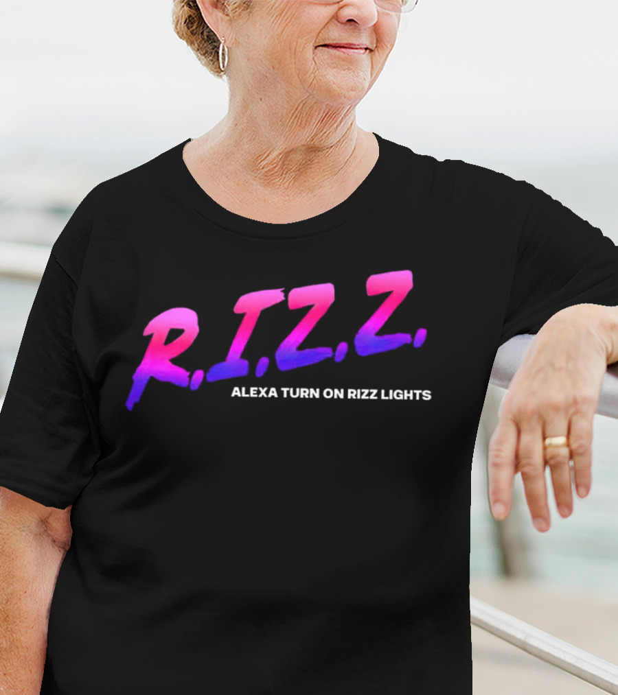 Rizz Alexa Turn On Rizz Lights Retro Gradient T-Shirt