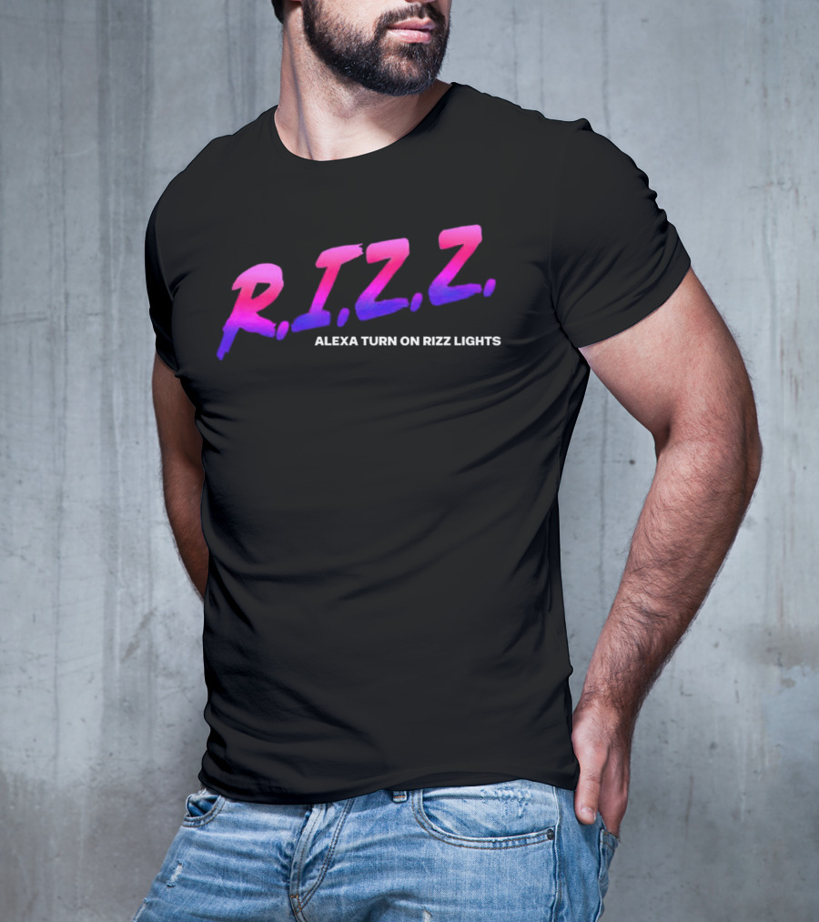 Rizz Alexa Turn On Rizz Lights Retro Gradient T-Shirt