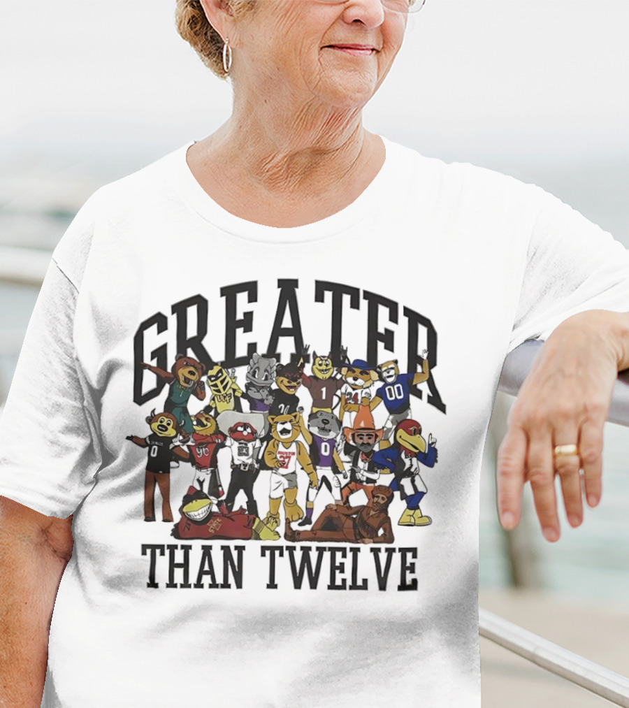 Greater Than Twelve Football Team Mascots T-Shirt
