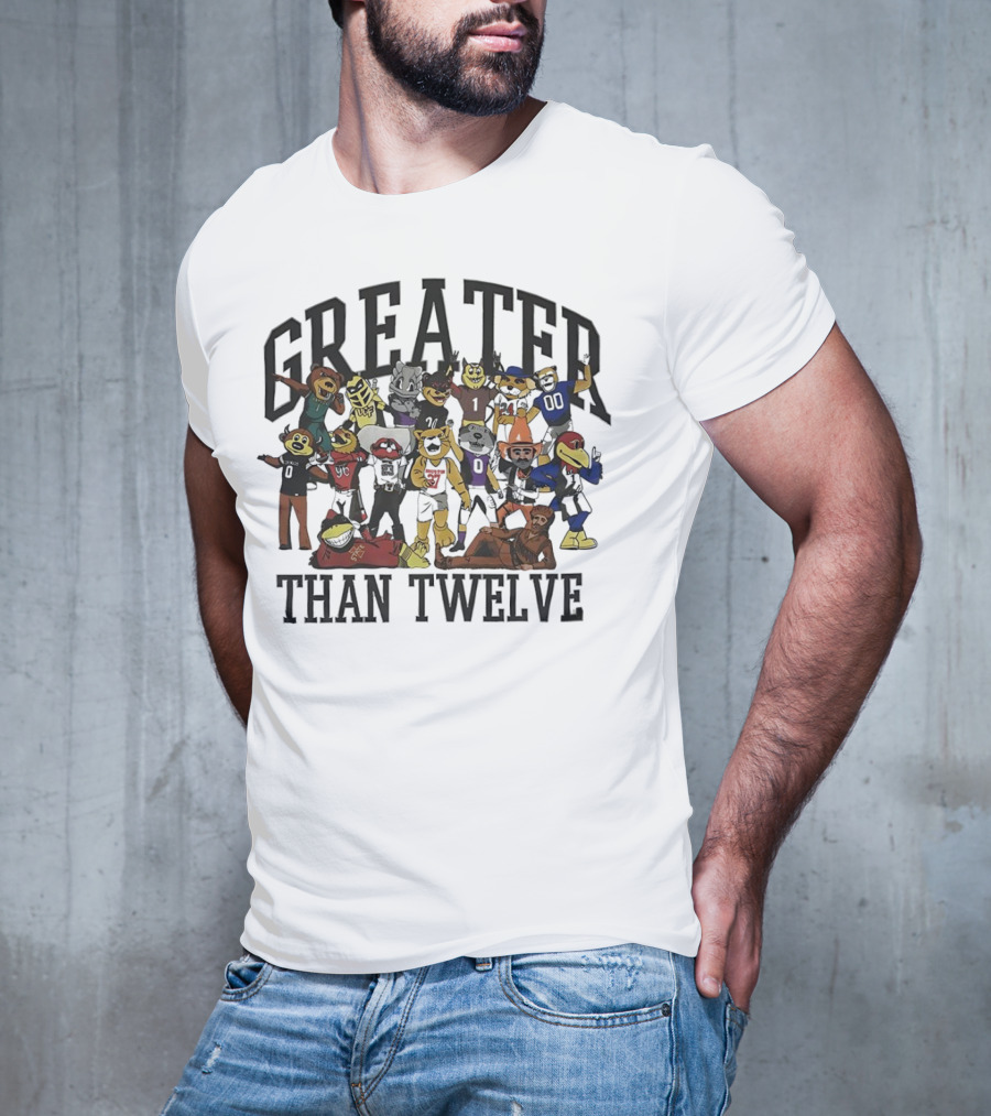 Greater Than Twelve Football Team Mascots T-Shirt