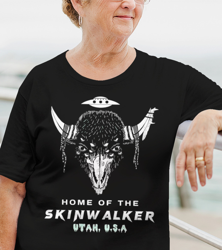 Home Of The Skinwalker Utah USA Alien Buffalo Spirit T-Shirt