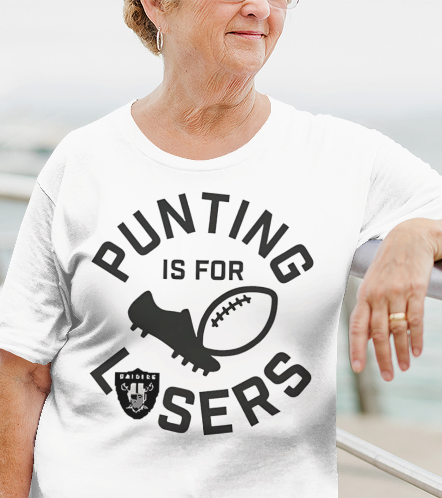Punting Is For Lasers Las Vegas Raiders Football T-Shirt