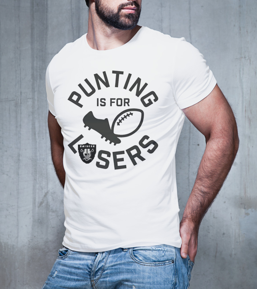 Punting Is For Lasers Las Vegas Raiders Football T-Shirt