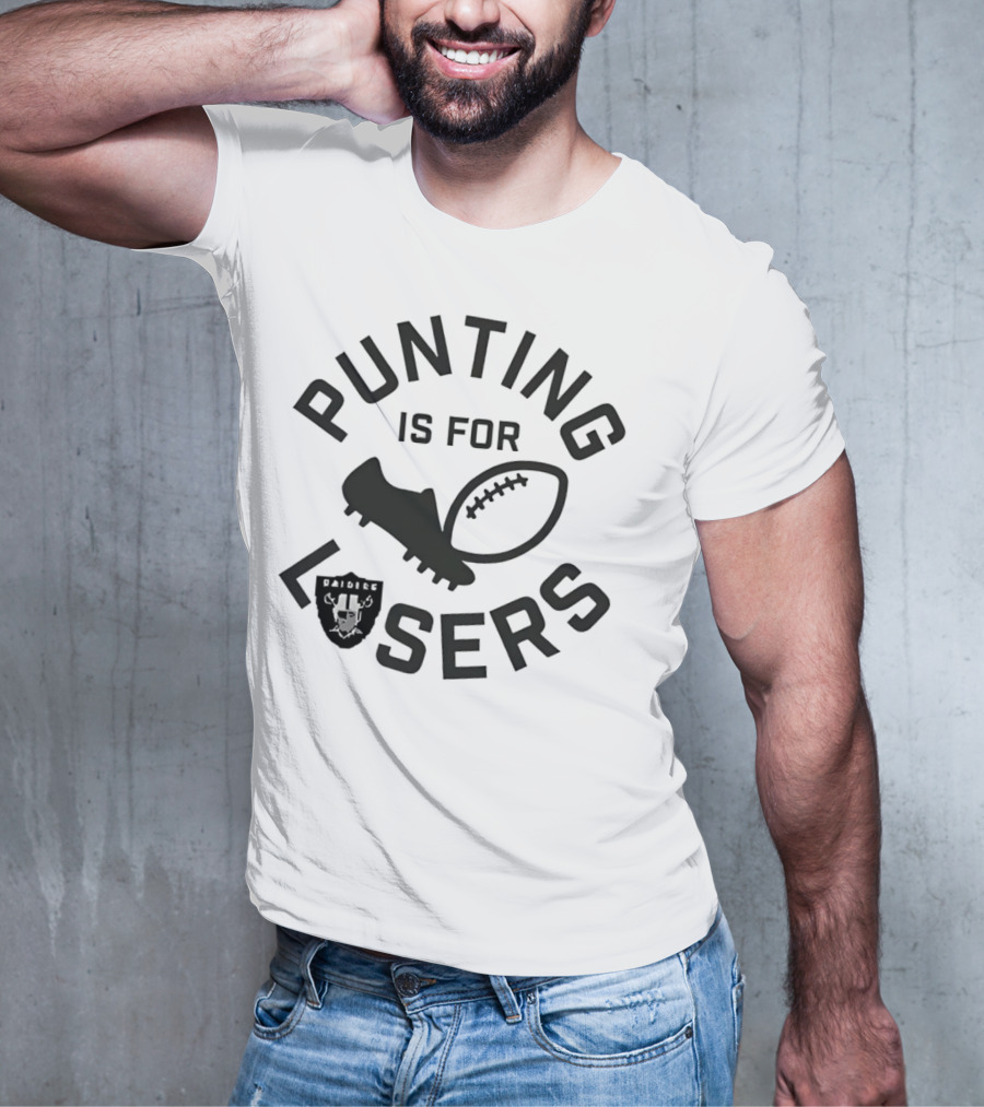 Punting Is For Lasers Las Vegas Raiders Football T-Shirt