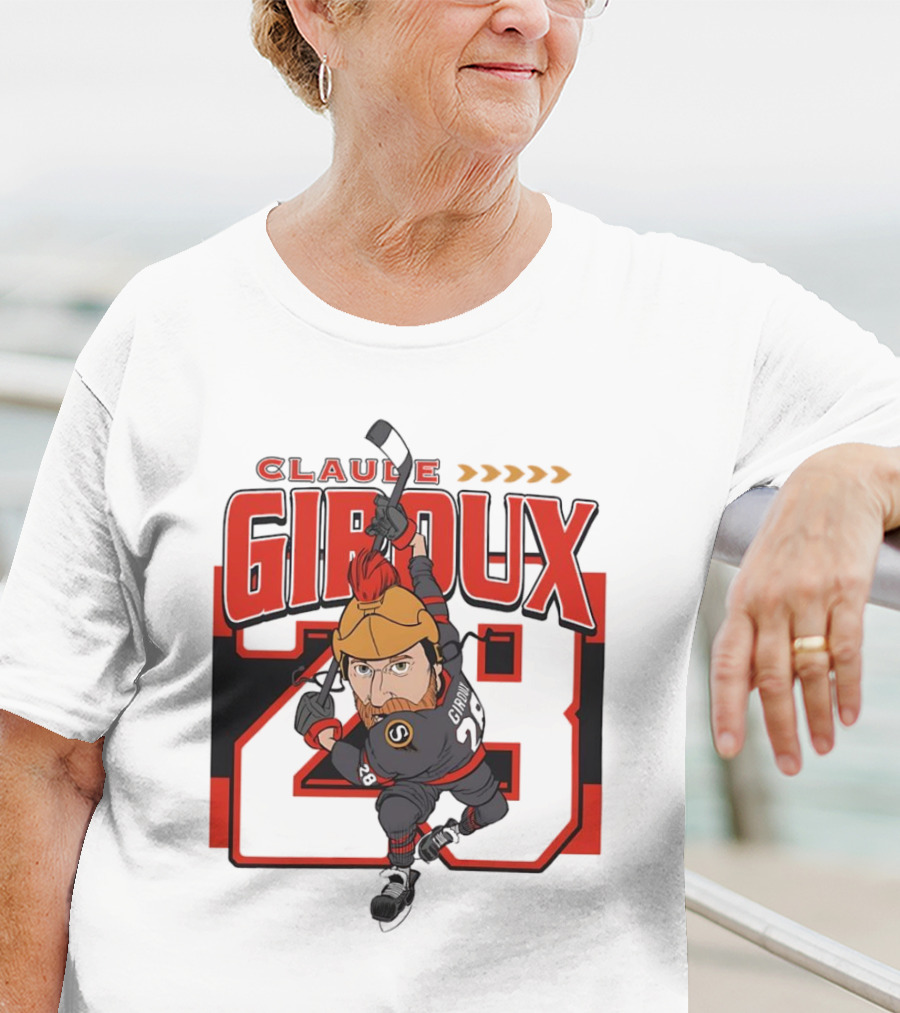 Claude Giroux Ottawa Senators Hockey Caricature Number 28 T-Shirt