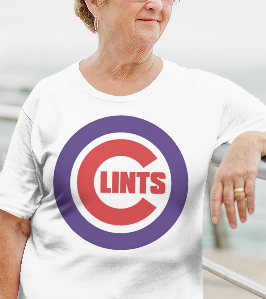 Clints Big C Chicago Cubs Logo Parody Purple Circle T-Shirt
