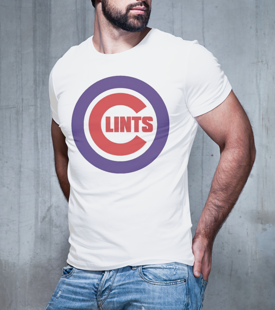 Clints Big C Chicago Cubs Logo Parody Purple Circle T-Shirt