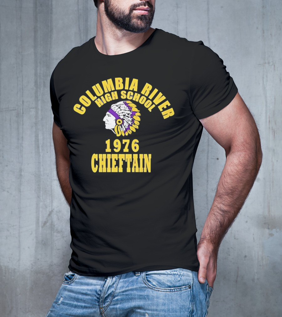 Columbia River High School 1976 Chieftain Indian Head T-Shirt