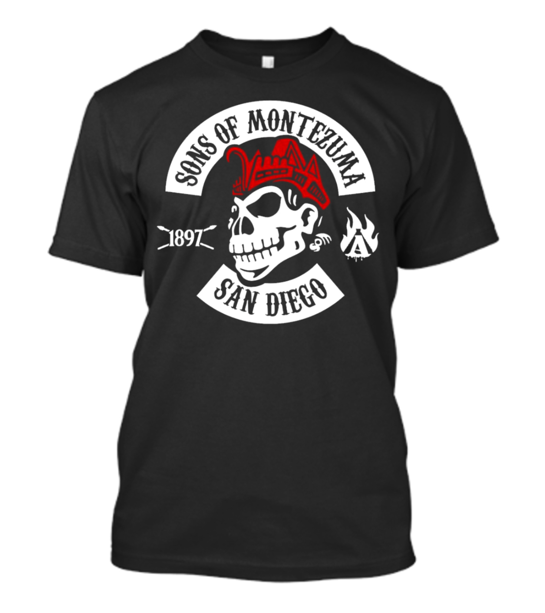 Sons Of Montezuma San Diego 1897 Skull T-Shirt