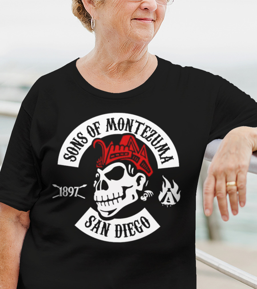 Sons Of Montezuma San Diego 1897 Skull T-Shirt
