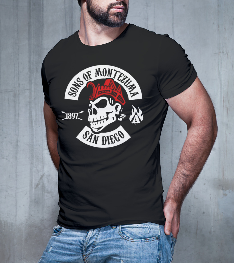 Sons Of Montezuma San Diego 1897 Skull T-Shirt