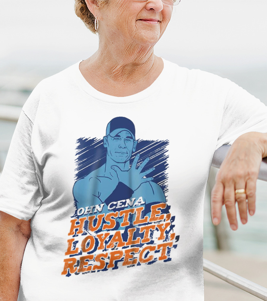 John Cena Hustle Loyalty Respect Blue Cap T-Shirt