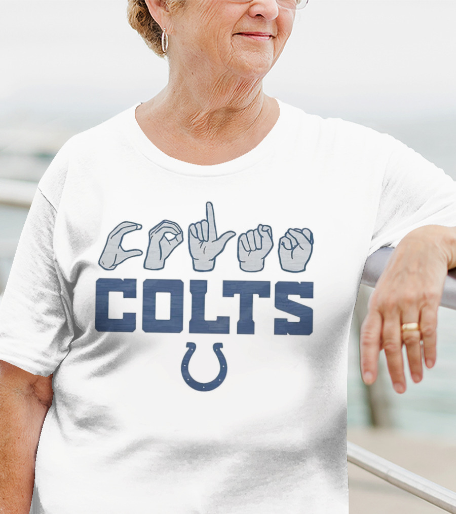 Love Sign With Colts In ASL Indianapolis Colts Football Fan T-Shirt