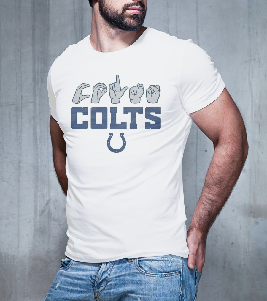 Love Sign With Colts In ASL Indianapolis Colts Football Fan T-Shirt