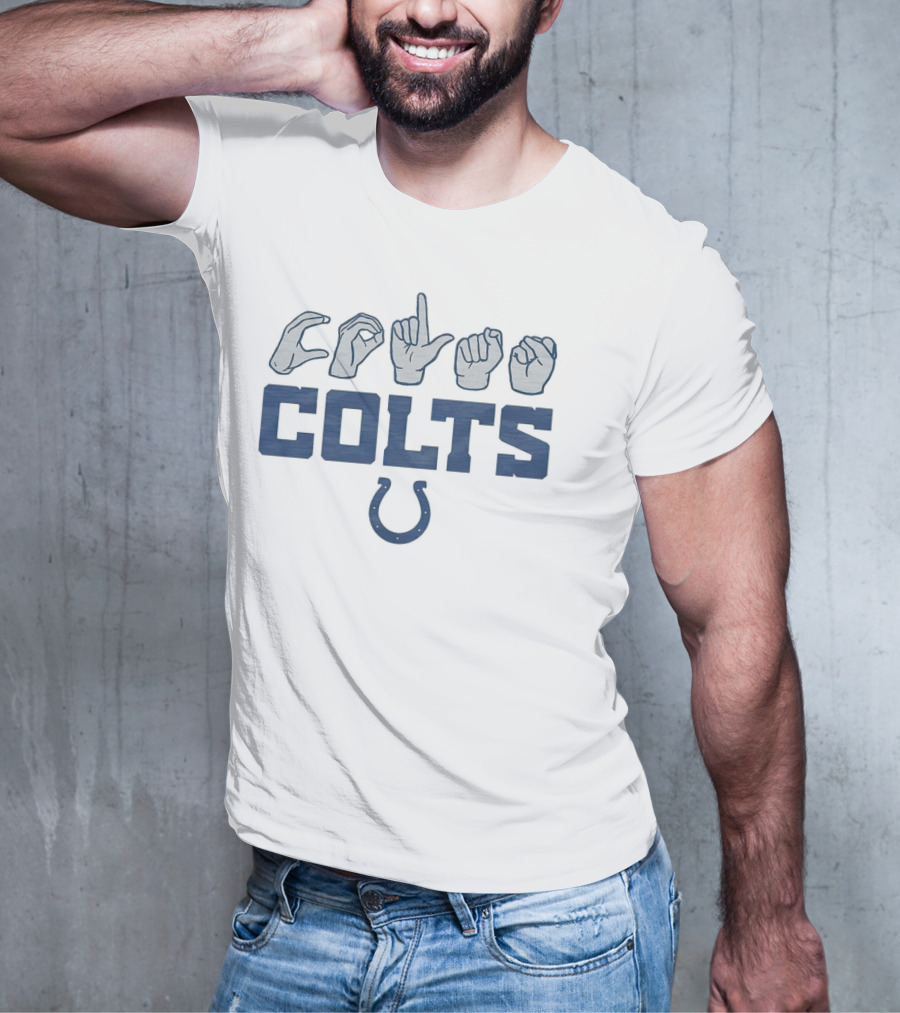 Love Sign With Colts In ASL Indianapolis Colts Football Fan T-Shirt