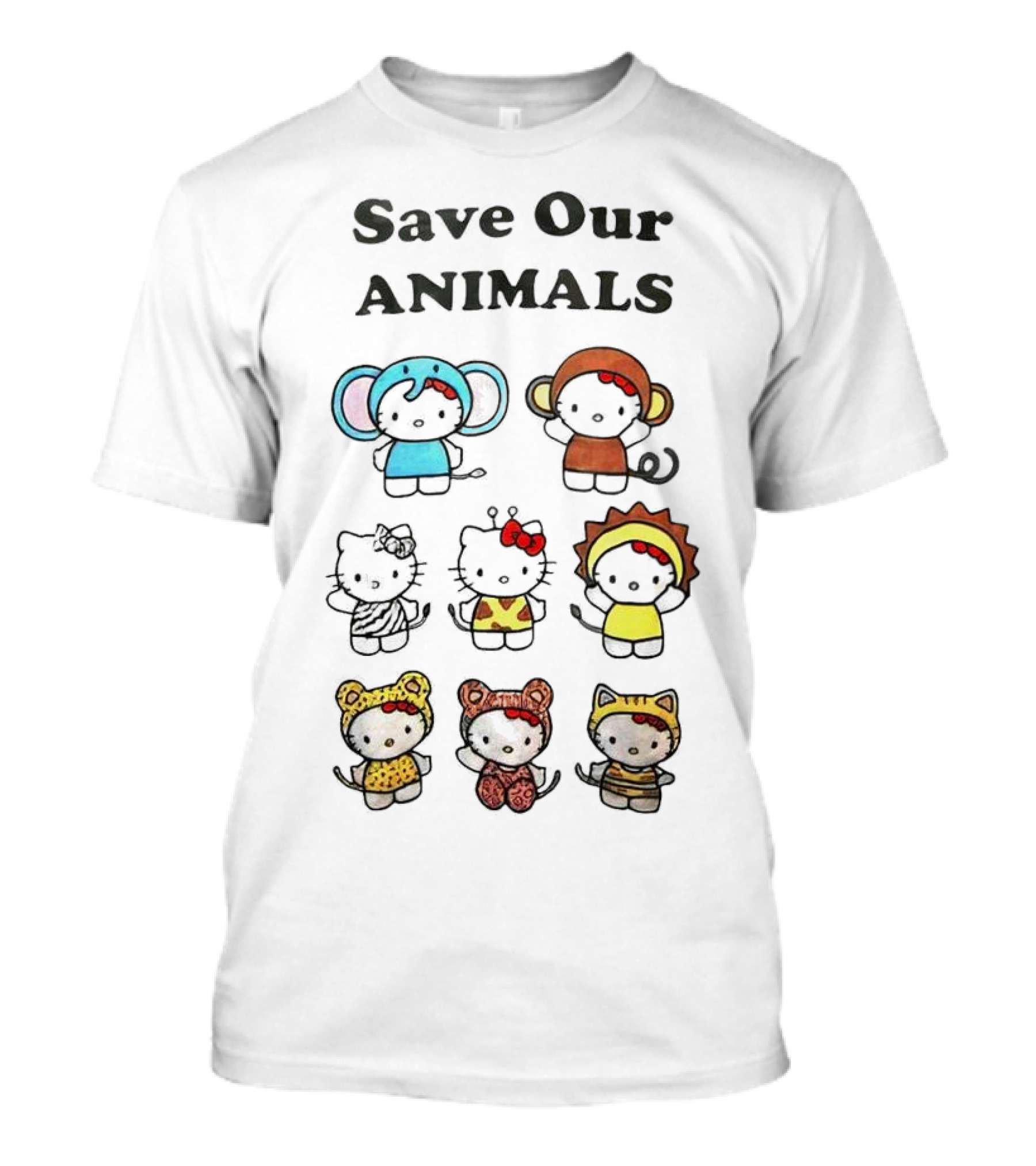 Save Our Animals Hello Kitty Series Pamela Anderson Collaboration T-Shirt