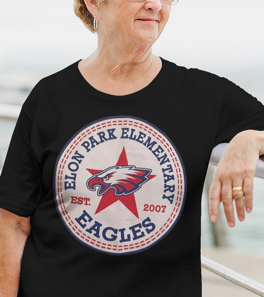 Elon Park Elementary Eagles Est 2007 Red Star Vintage T-Shirt