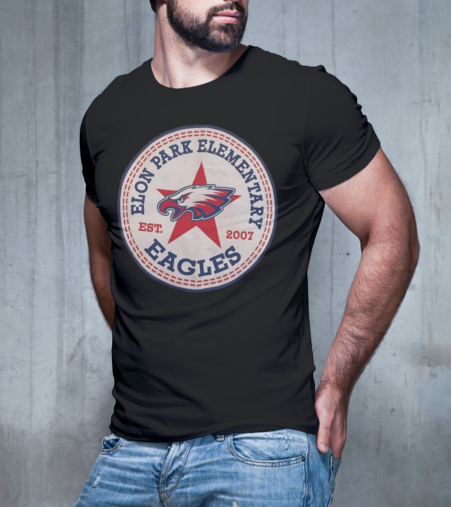 Elon Park Elementary Eagles Est 2007 Red Star Vintage T-Shirt