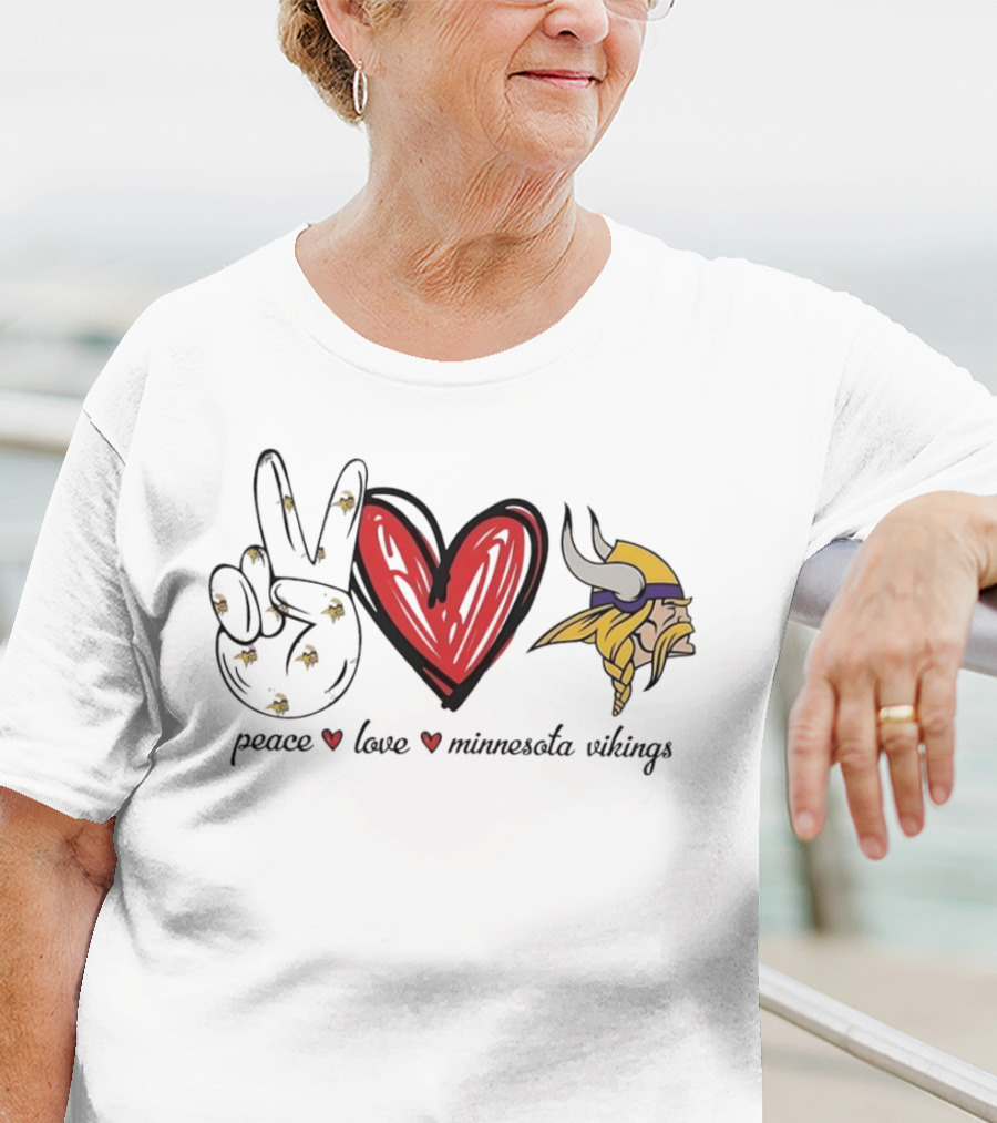 Peace Love Minnesota Vikings T-Shirt