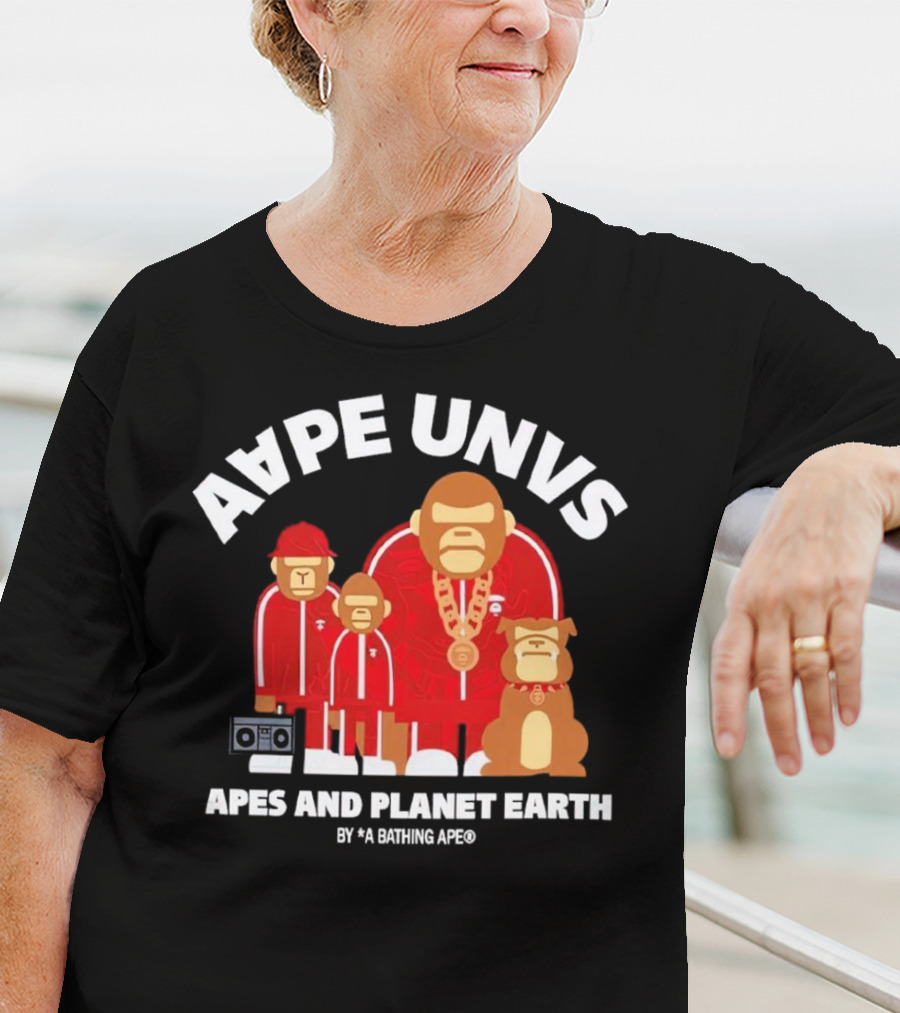 AAPE UNVS Apes And Planet Earth By A Bathing Ape T-Shirt