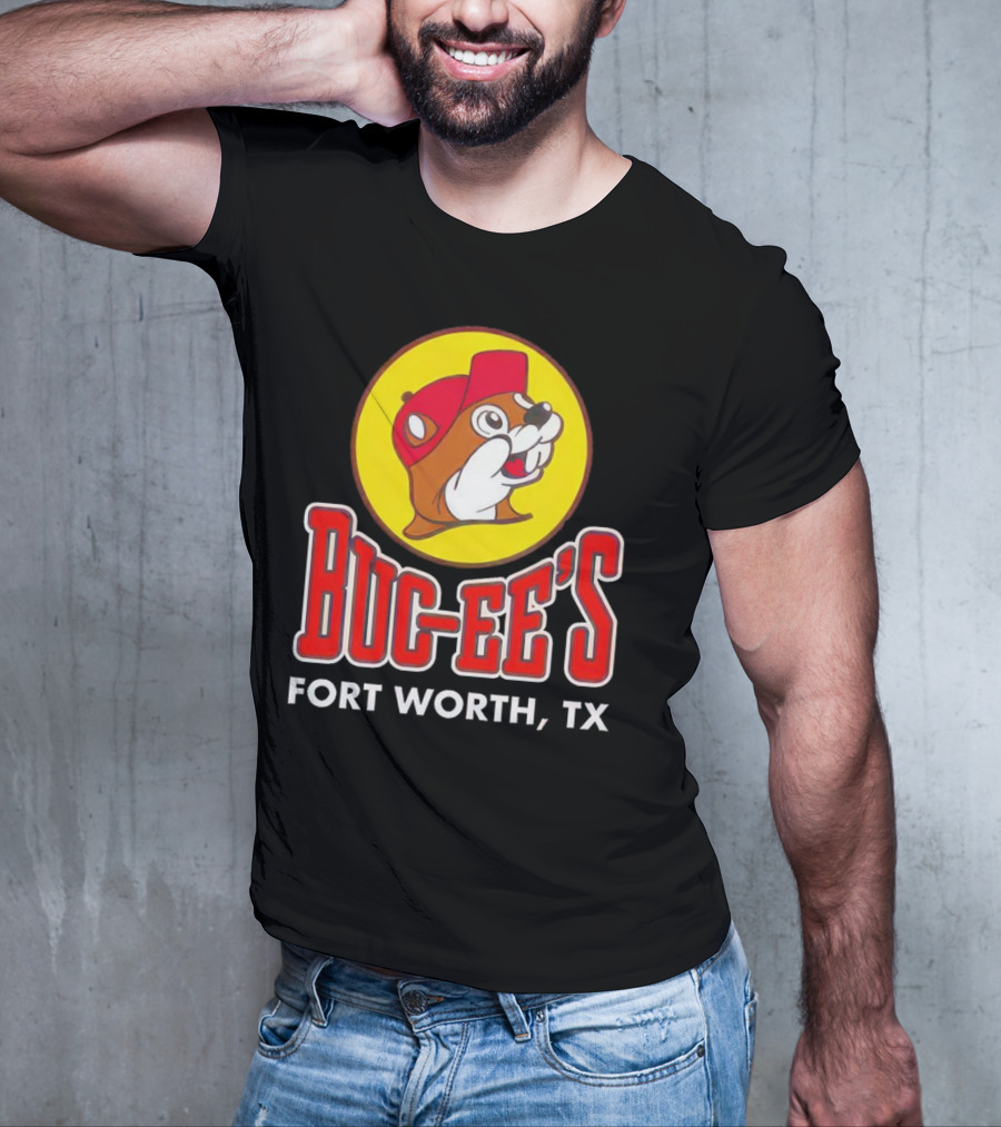 Buc-Ee's Fort Worth TX Logo With Beaming Beaver T-Shirt