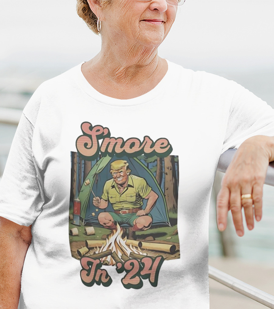 S’more In 24 Camping Scene With Fire And Tent T-Shirt