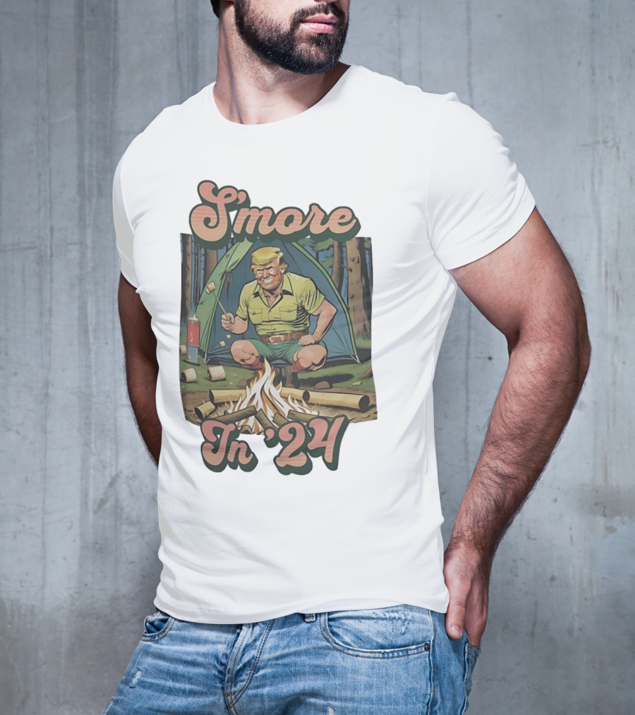 S’more In 24 Camping Scene With Fire And Tent T-Shirt