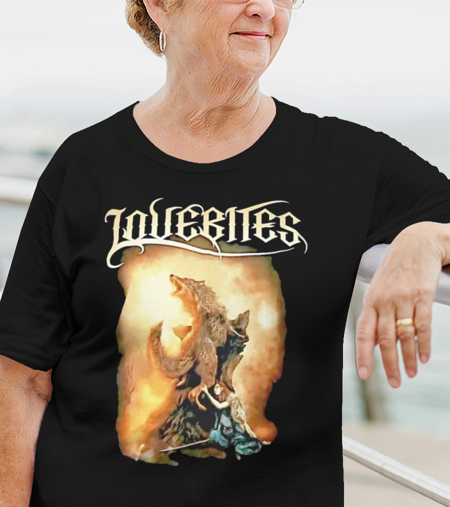 LOVEBITES Wolf Warrior Art With Knight And Sword T-Shirt