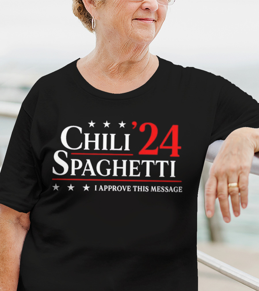 Chili Spaghetti ’24 I Approve This Message Stars Red White T-Shirt
