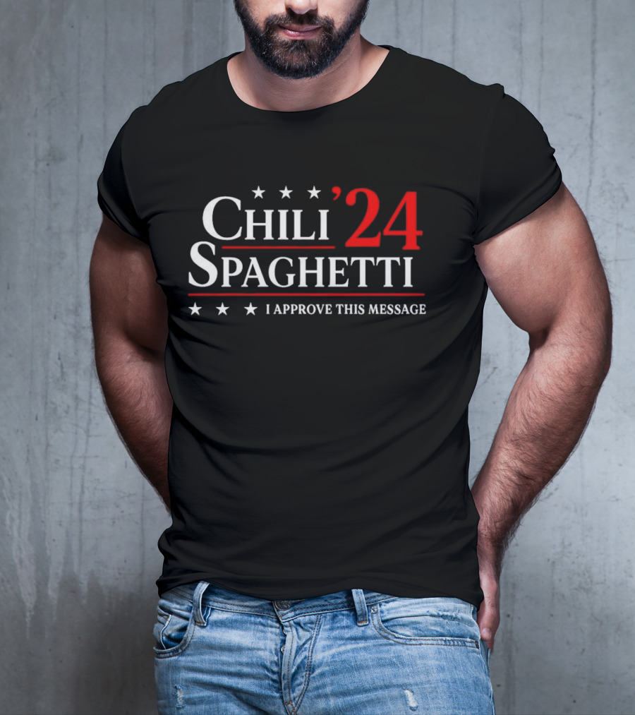 Chili Spaghetti ’24 I Approve This Message Stars Red White T-Shirt