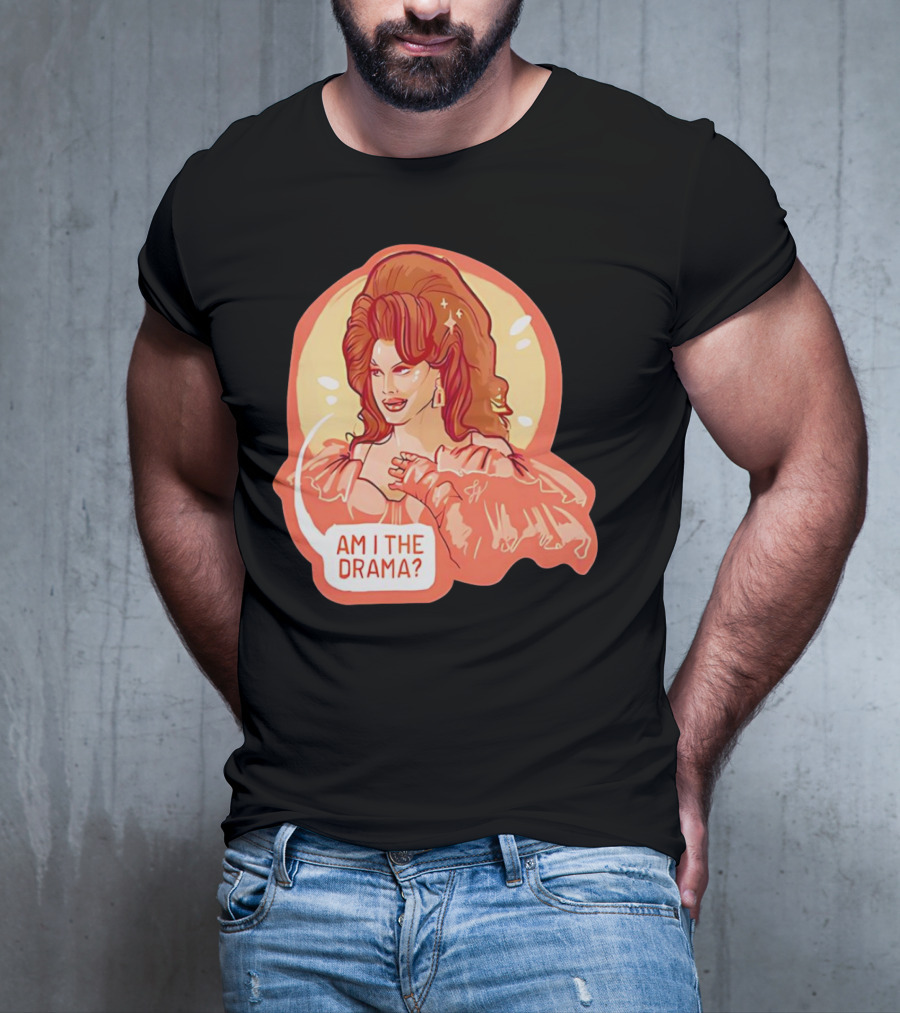 Am I The Drama? Bold Diva With Glamorous Hair And Earrings T-Shirt
