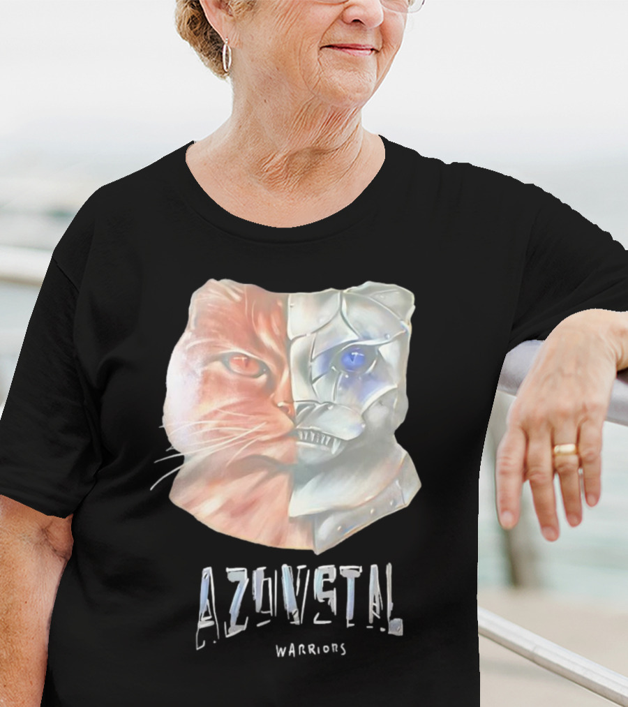 Azovstal Warriors Cat Dual Face Fusion T-Shirt
