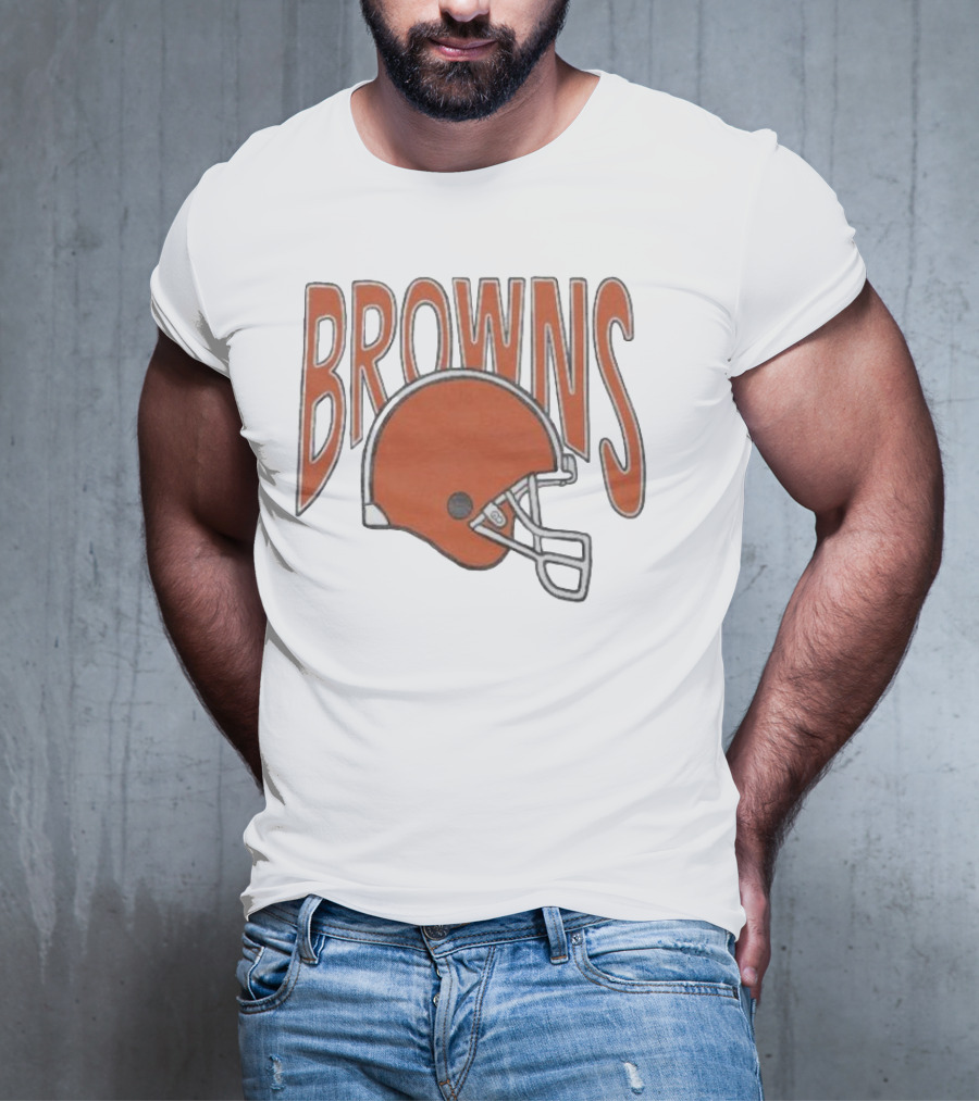 Browns 90s Helmet Cleveland Browns T-Shirt
