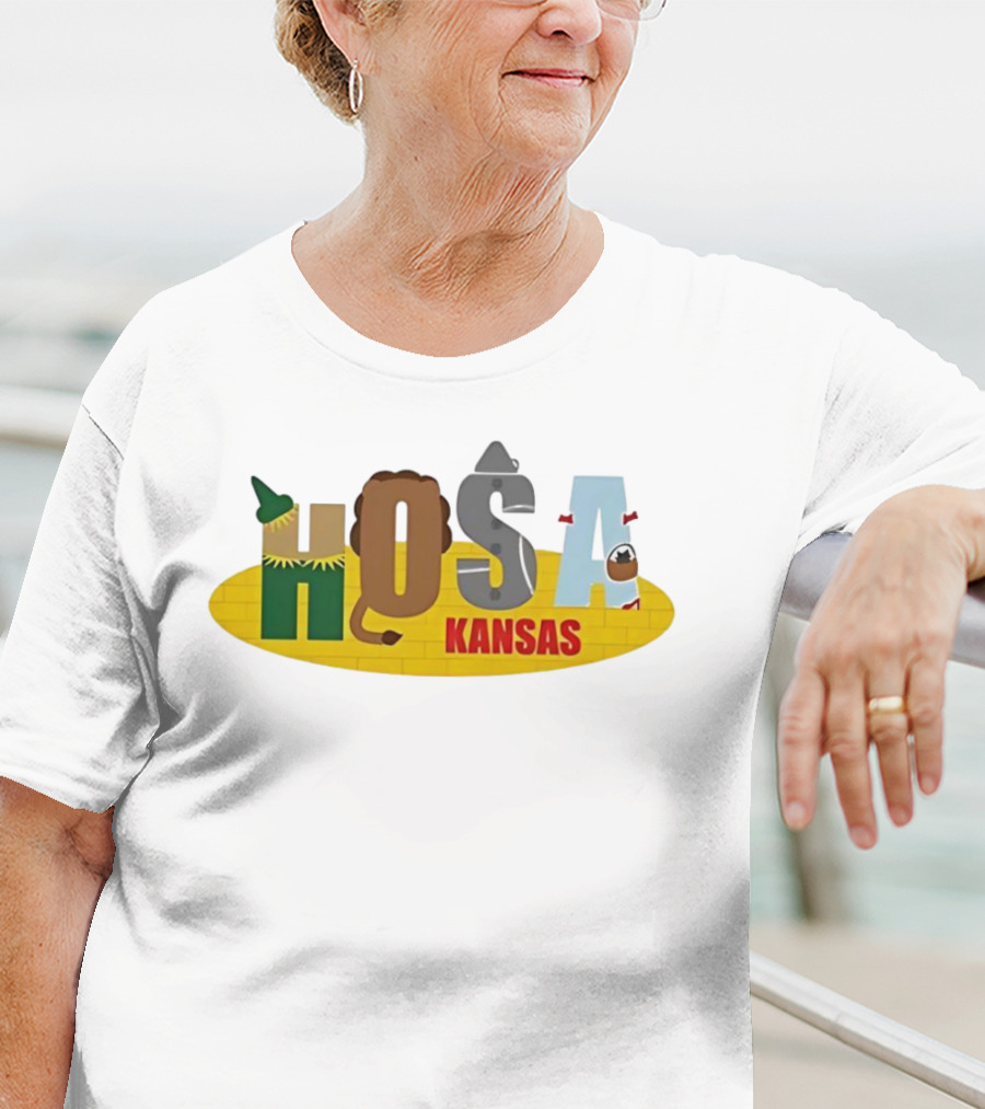 Hosa Kansas Yellow Brick Wizard Lion Tinman Scarecrow T-Shirt