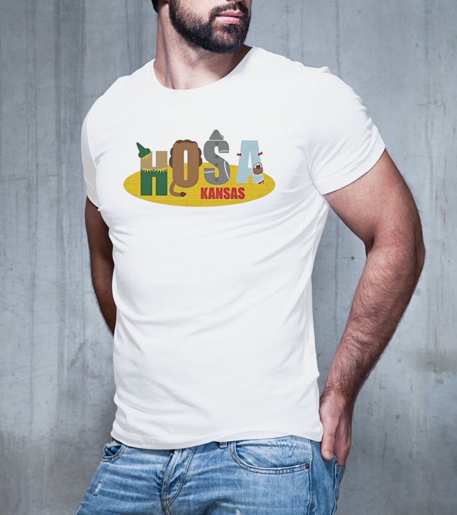 Hosa Kansas Yellow Brick Wizard Lion Tinman Scarecrow T-Shirt