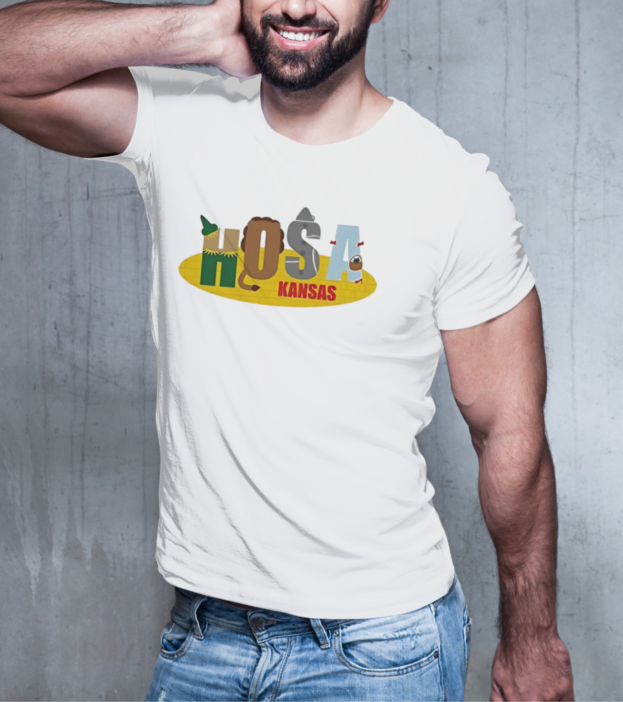 Hosa Kansas Yellow Brick Wizard Lion Tinman Scarecrow T-Shirt