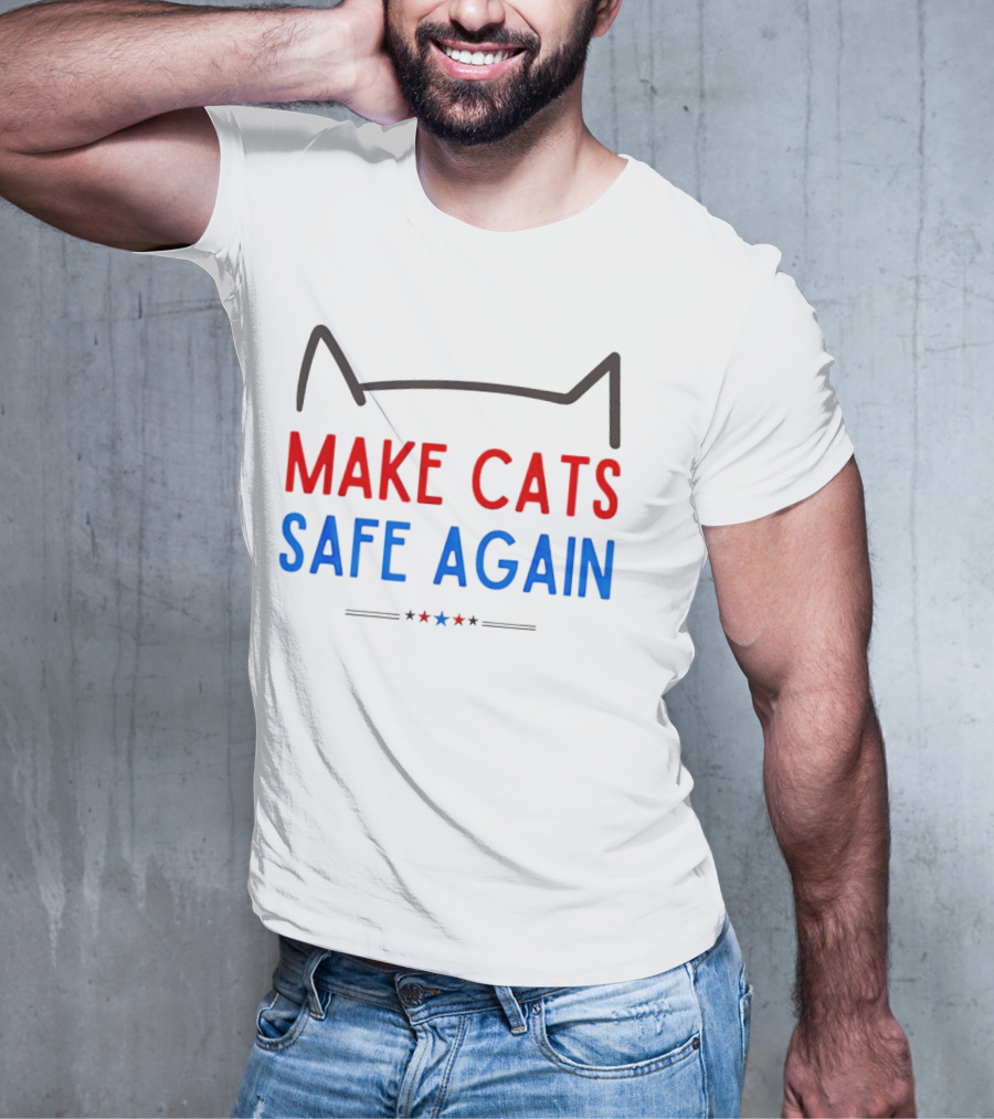 Make Cats Safe Again Patriotic Cat Ears T-Shirt