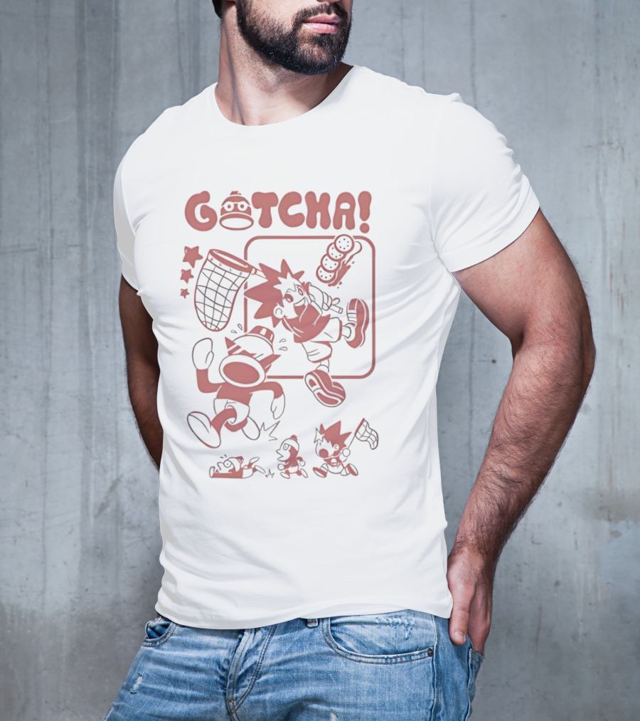 Gotcha Ape Escape Characters With Net T-Shirt