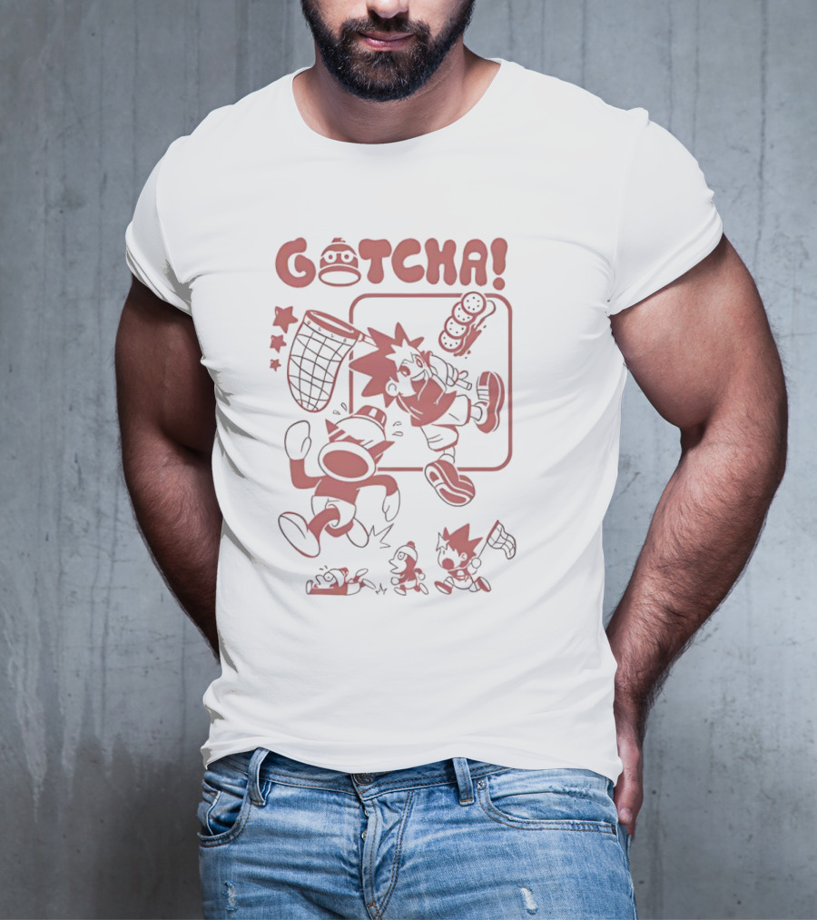 Gotcha Ape Escape Characters With Net T-Shirt