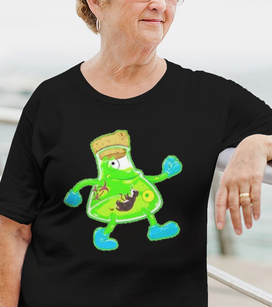 Toxic Soy Monster Beaker Creature With Biohazard T-Shirt
