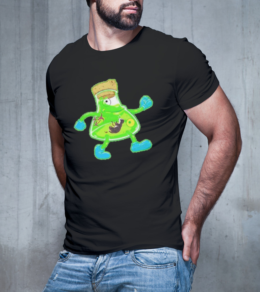 Toxic Soy Monster Beaker Creature With Biohazard T-Shirt