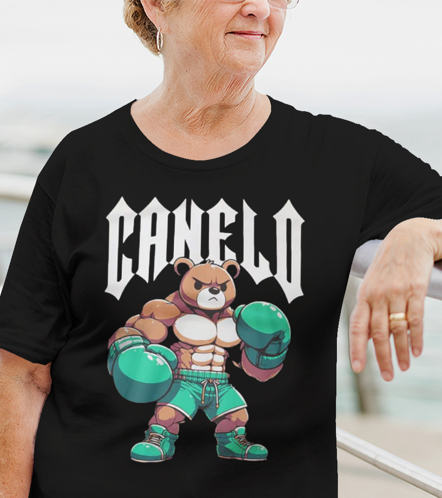 Canelo Bear Boxer Gloves Cartoon T-Shirt