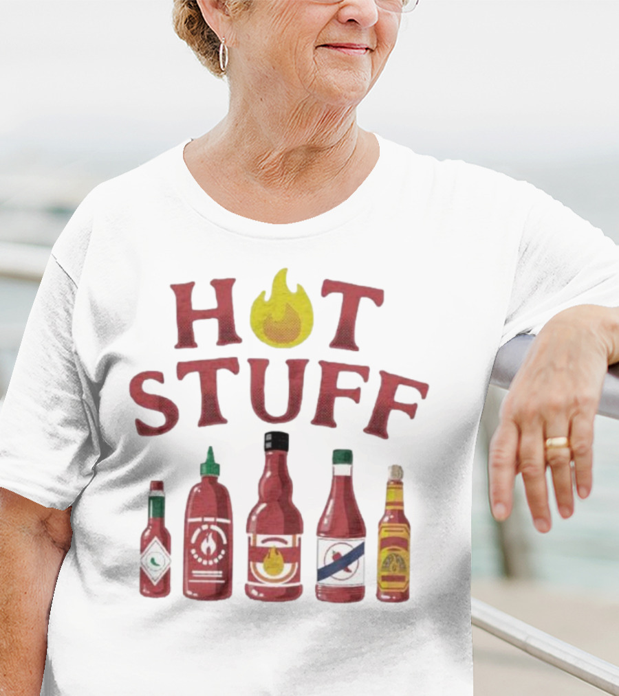 HOT STUFF Hot Sauce Bottles Collection Hottah The Bettah T-Shirt