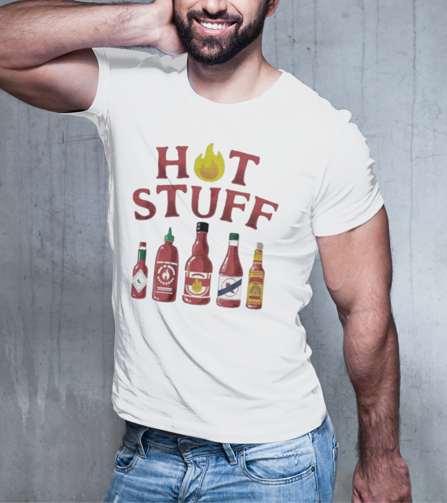 HOT STUFF Hot Sauce Bottles Collection Hottah The Bettah T-Shirt