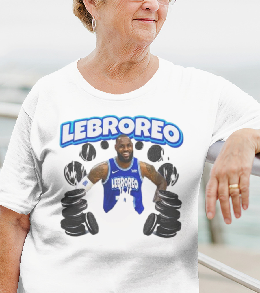 LeBrOreo LeBron James Blue Basketball Jersey Oreo Cookies T-Shirt