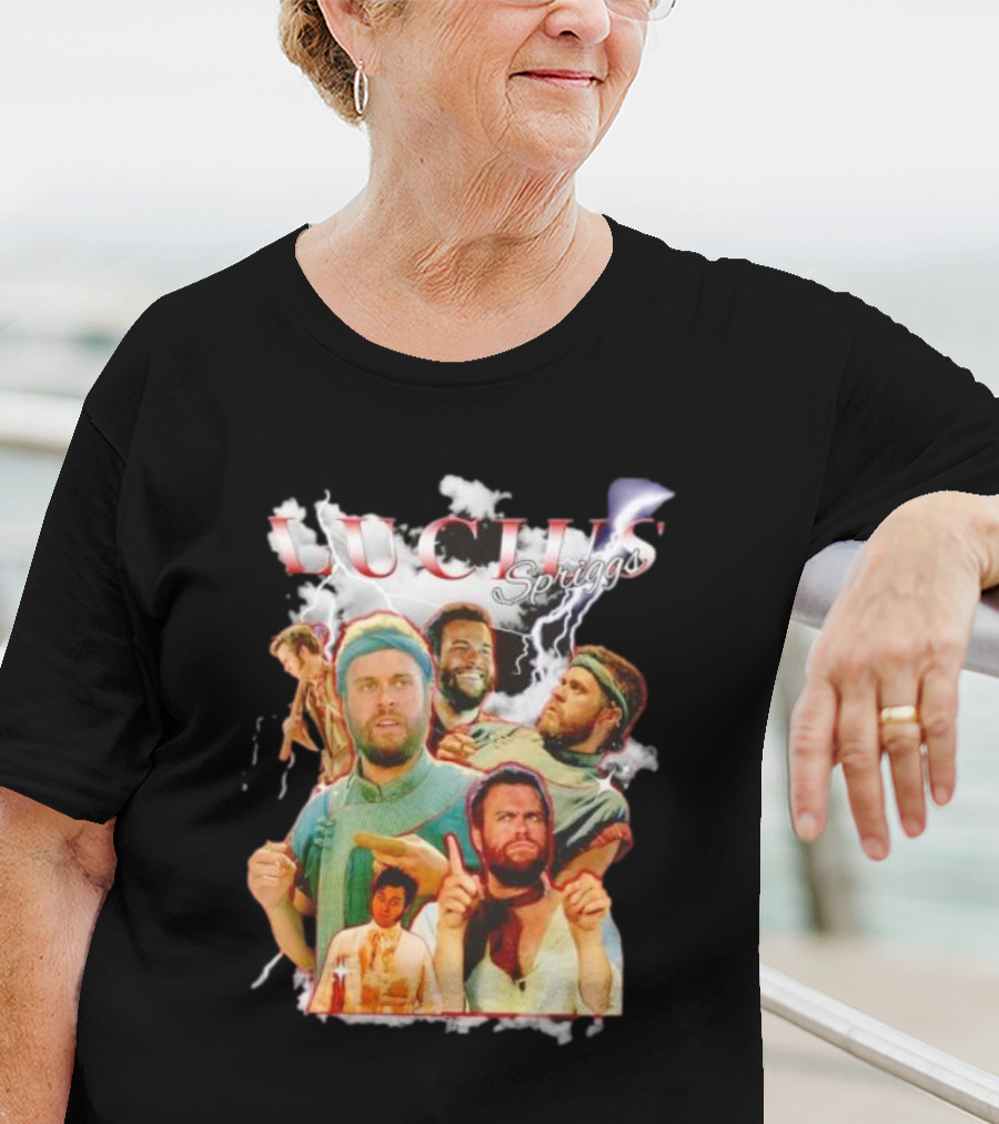 Lucius Spriggs Retro Character Collage T-Shirt