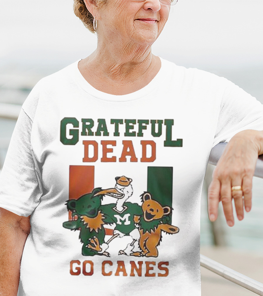 Grateful Dead Miami Hurricanes Go Canes Bears T-Shirt